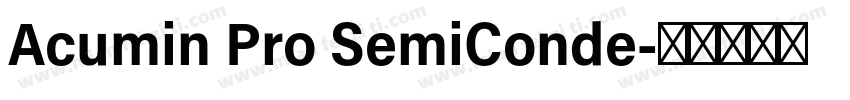 Acumin Pro SemiConde字体转换
